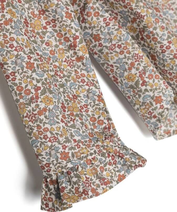 Il Gufo Shirt met bloemenprint Beige