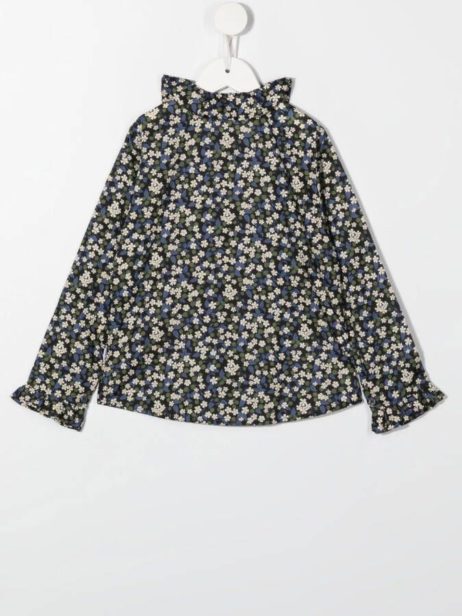 Il Gufo Shirt met bloemenprint Groen