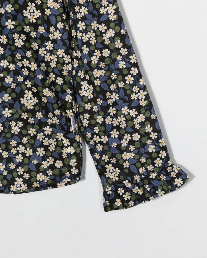 Il Gufo Shirt met bloemenprint Groen
