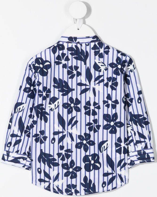 Il Gufo Shirt met bloemenprint Wit