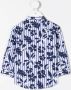 Il Gufo Shirt met bloe print Wit - Thumbnail 2