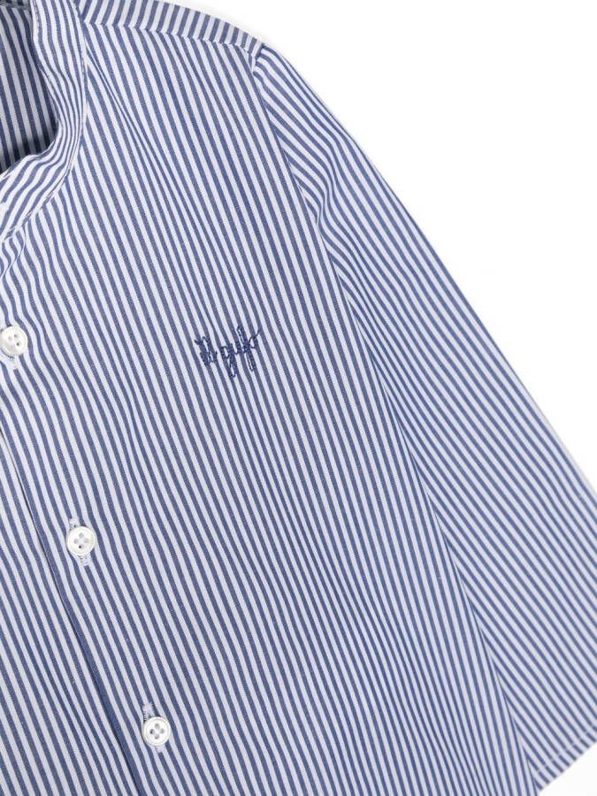 Il Gufo Shirt met geborduurd logo Blauw