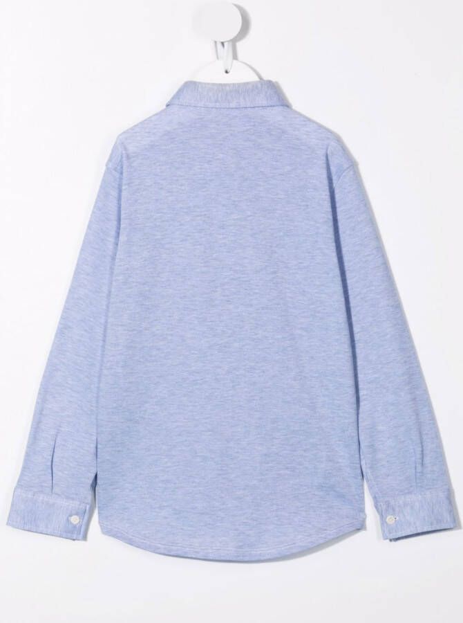 Il Gufo Shirt met knopen Blauw