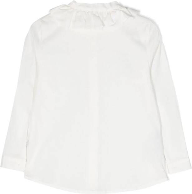 Il Gufo Shirt met ruchehals Wit