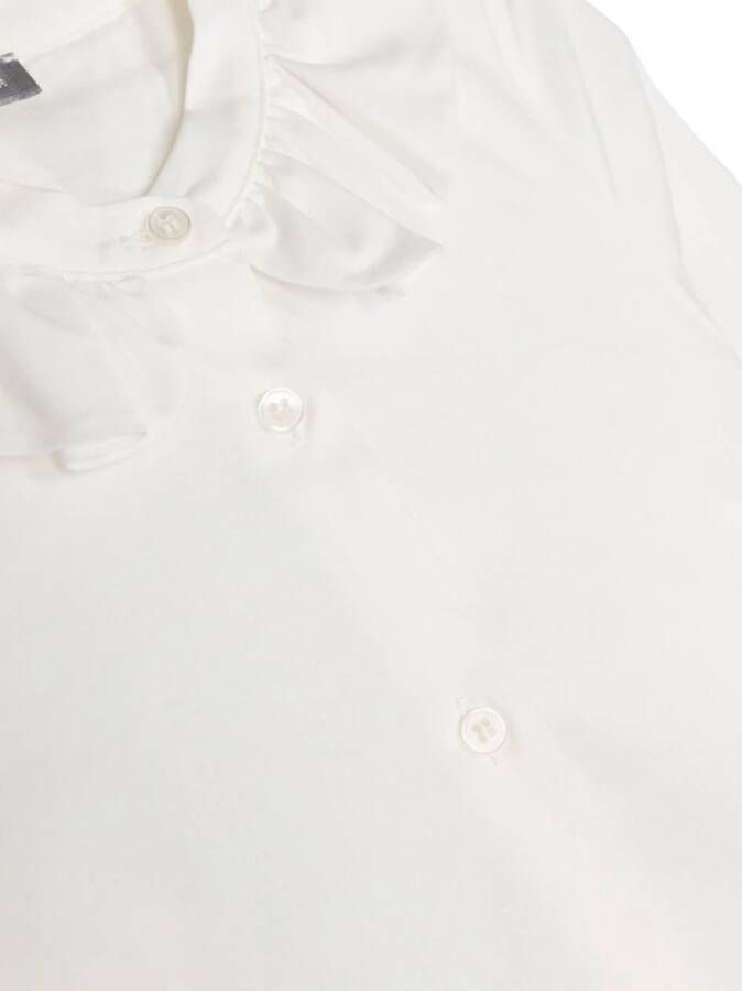 Il Gufo Shirt met ruchehals Wit