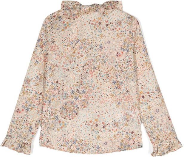 Il Gufo Shirt met sterrenprint Beige