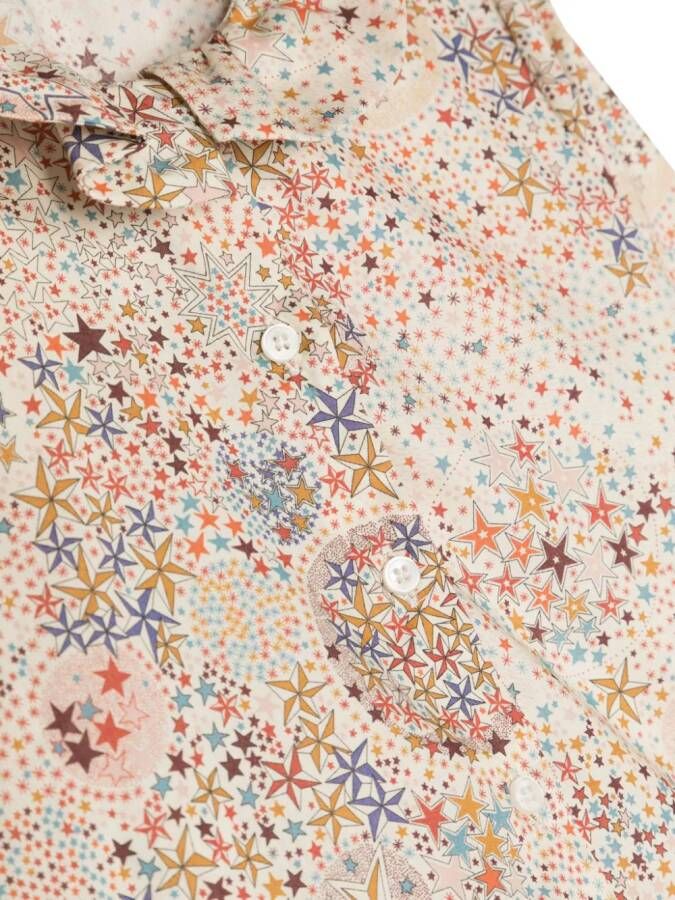 Il Gufo Shirt met sterrenprint Beige