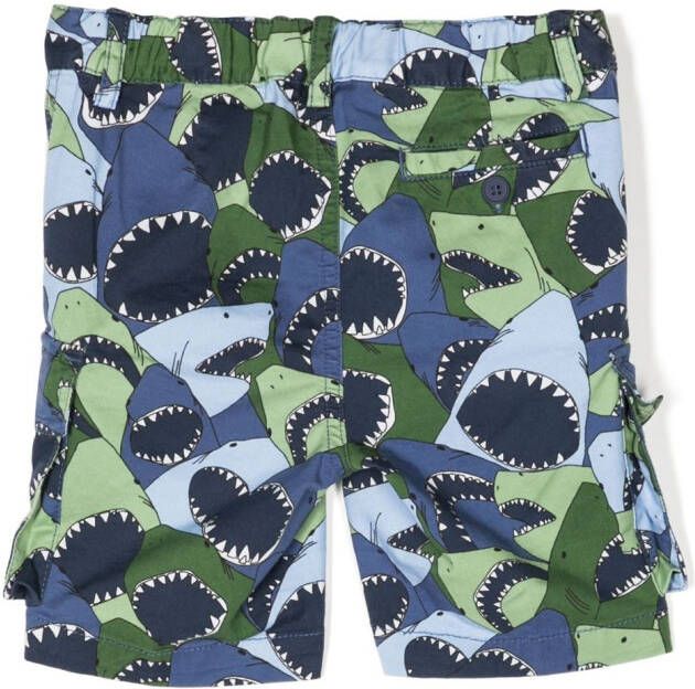 Il Gufo Shorts van stretch-katoen Blauw