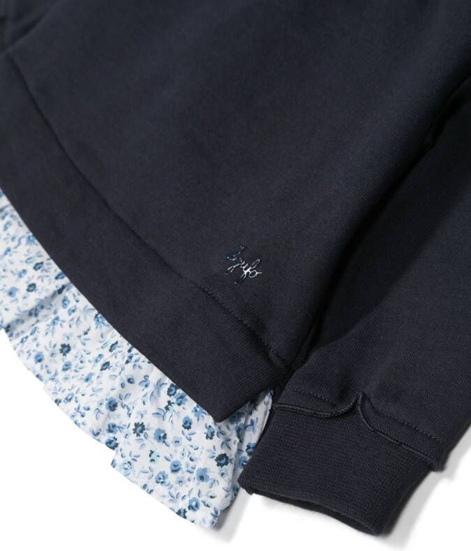 Il Gufo Sweater met bloemenprint Blauw