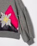 Il Gufo Sweater met imitatiebloem detail Grijs - Thumbnail 3
