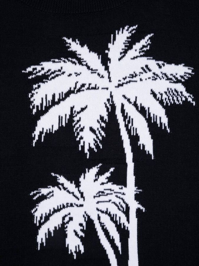 Il Gufo Sweater met palmboomprint Blauw