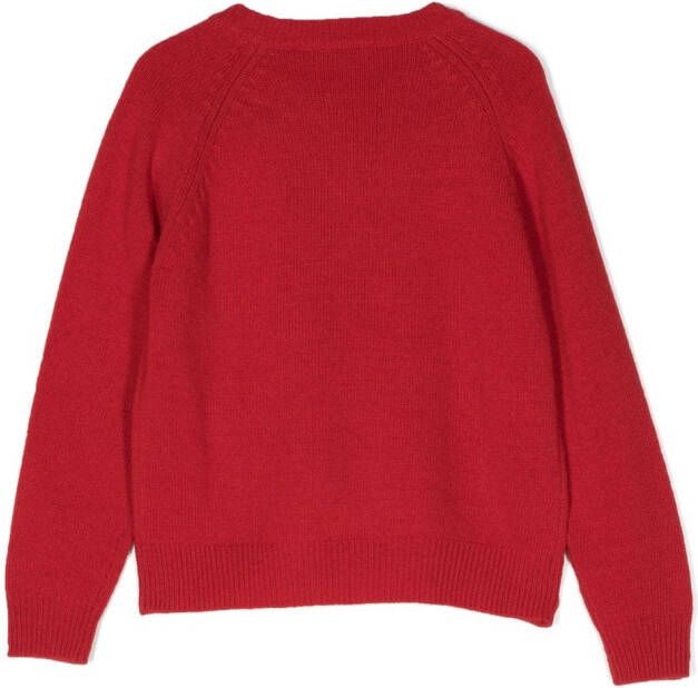 Il Gufo Sweater met print Rood