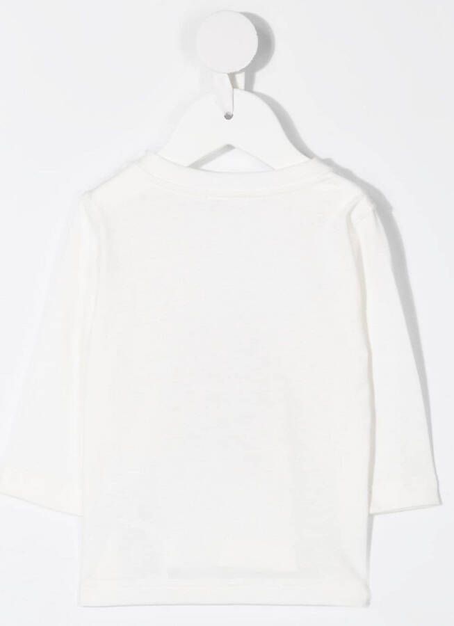 Il Gufo T-shirt met beerprint Wit