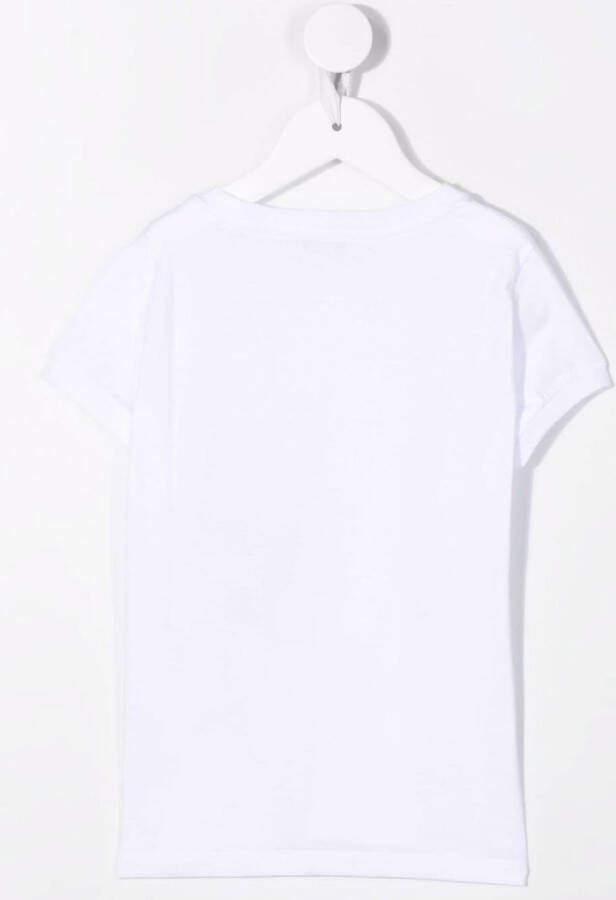 Il Gufo T-shirt met bloemenprint Wit