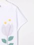 Il Gufo T-shirt met bloe print Wit - Thumbnail 3