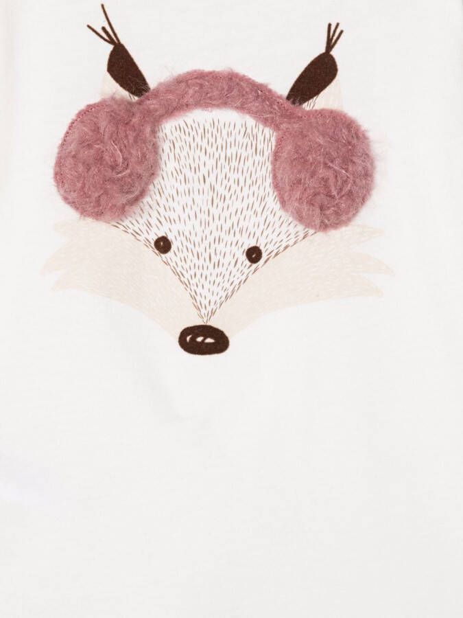 Il Gufo T-shirt met borduurwerk Wit