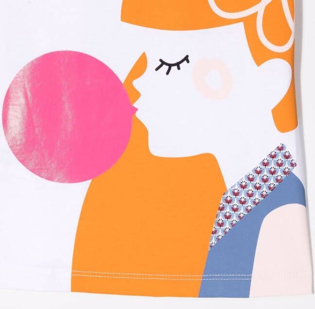 Il Gufo T-shirt met print Wit