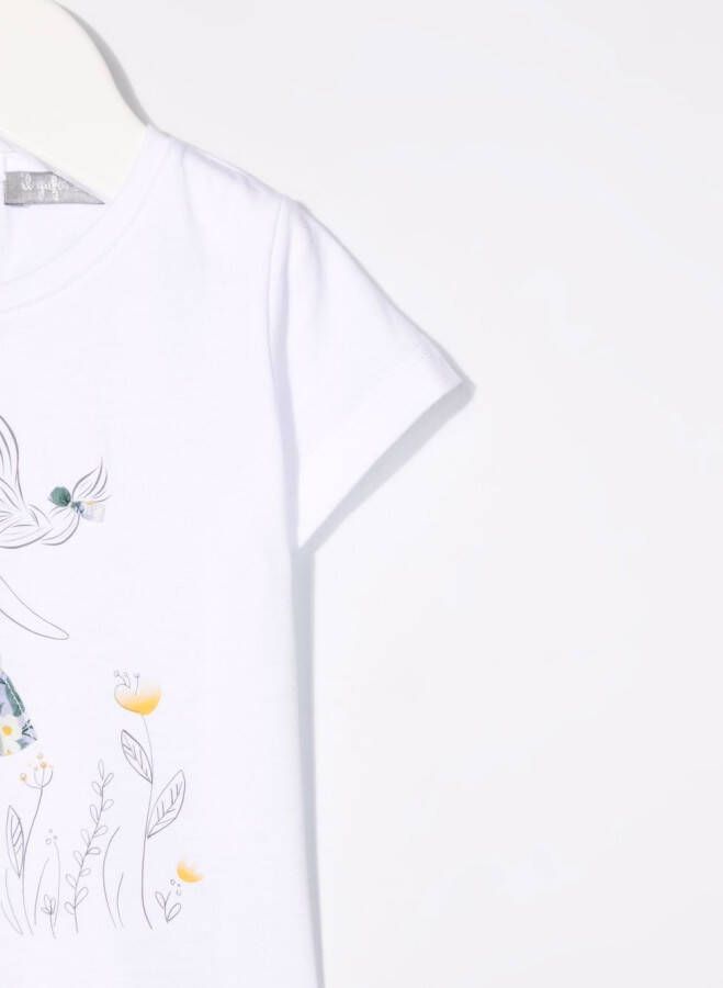 Il Gufo T-shirt met print Wit