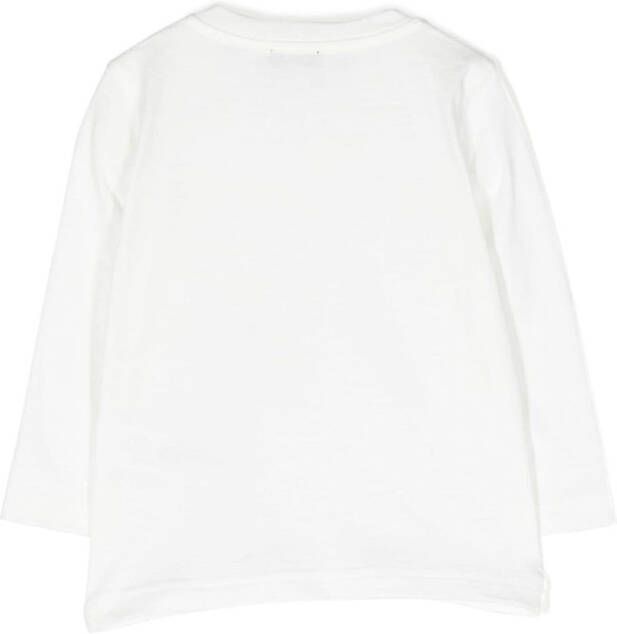 Il Gufo T-shirt met rendierprint Wit