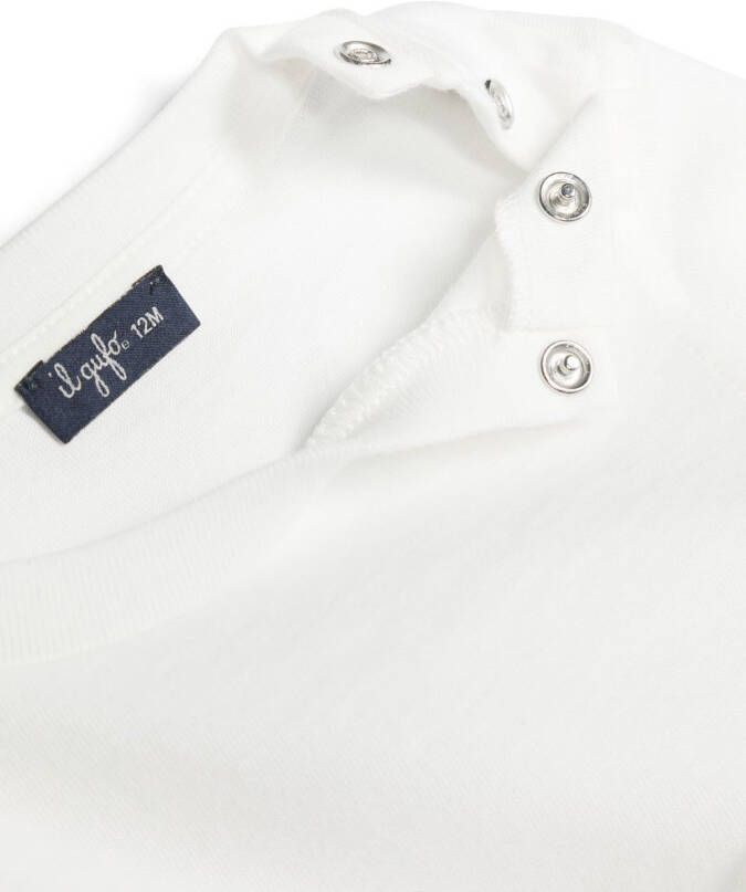 Il Gufo T-shirt met rendierprint Wit
