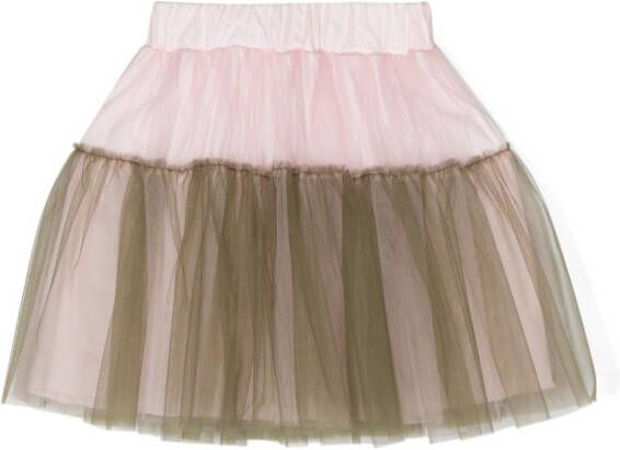 Il Gufo Tweekleurige rok Roze
