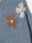Il Gufo Vest met geborduurde bloe Blauw - Thumbnail 3