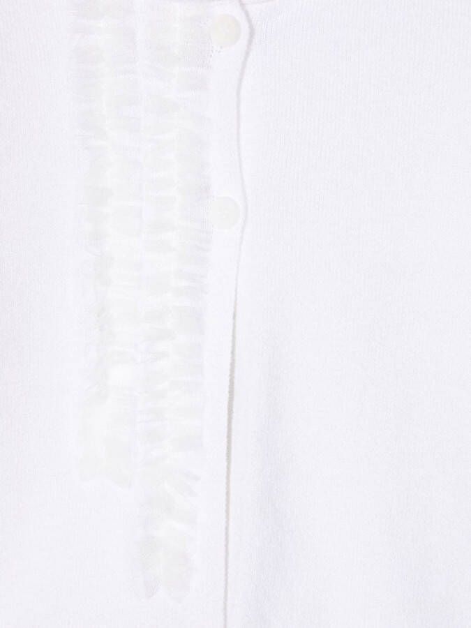 Il Gufo Vest met tulen afwerking Wit