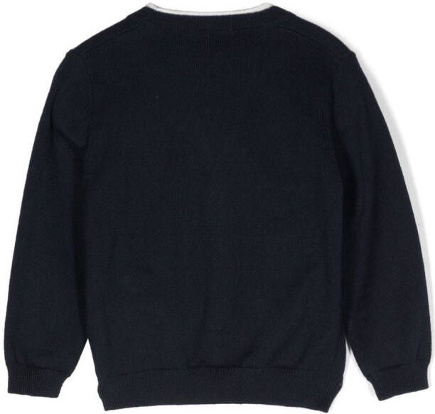 Il Gufo Vest met V-hals Blauw