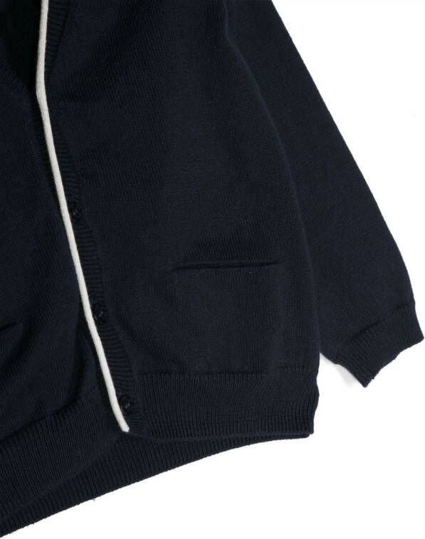 Il Gufo Vest met V-hals Blauw