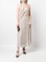 In The Mood For Love Midi-jurk verfraaid met pailletten Beige - Thumbnail 2
