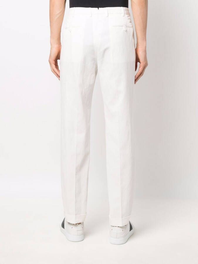 Incotex Broek met geplooide voorkant Beige
