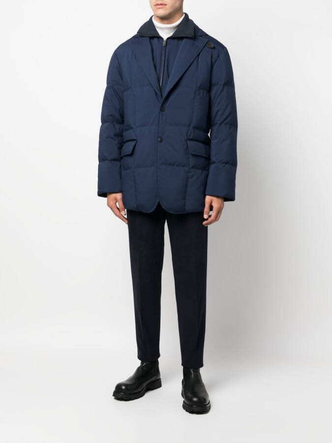 Incotex Broek met toelopende pijpen Blauw