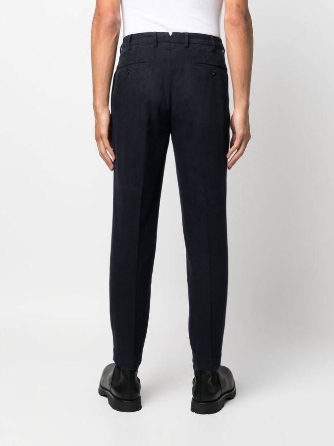 Incotex Broek met toelopende pijpen Blauw