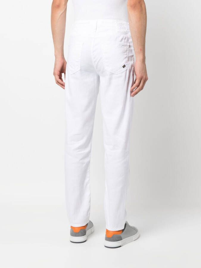 Incotex Broek met toelopende pijpen Wit