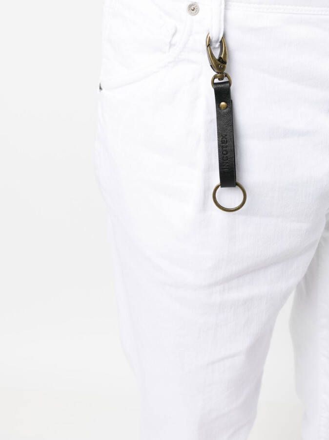 Incotex Broek met toelopende pijpen Wit