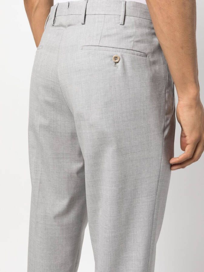 Incotex Chino met toelopende pijpen Grijs