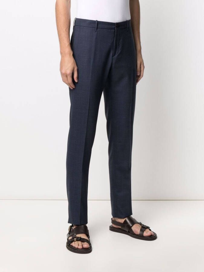 Incotex Geruite broek Blauw