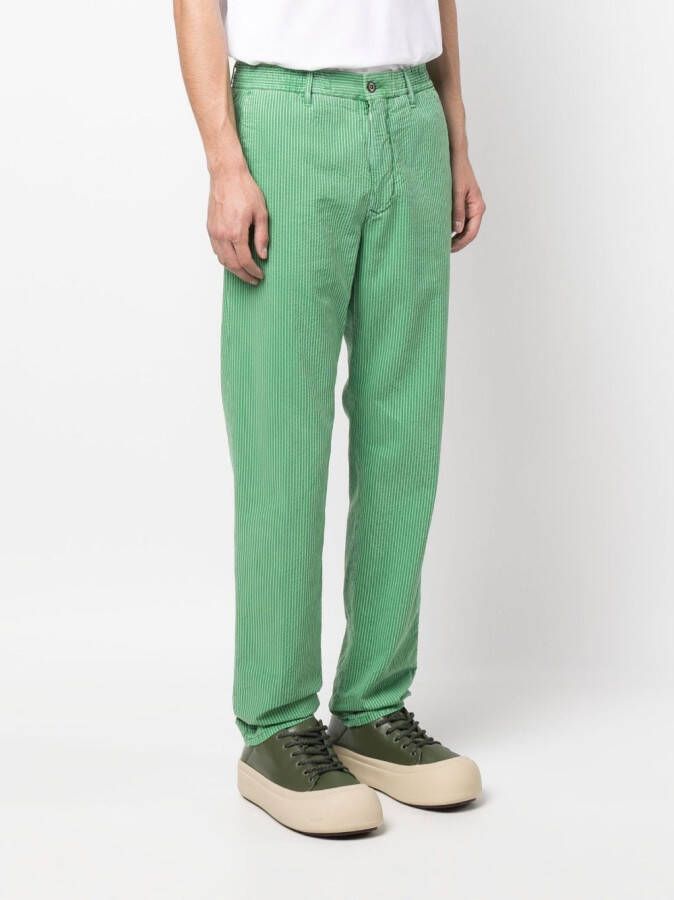 Incotex Gestreepte broek Groen