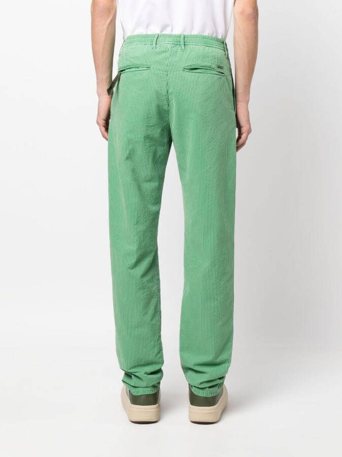 Incotex Gestreepte broek Groen