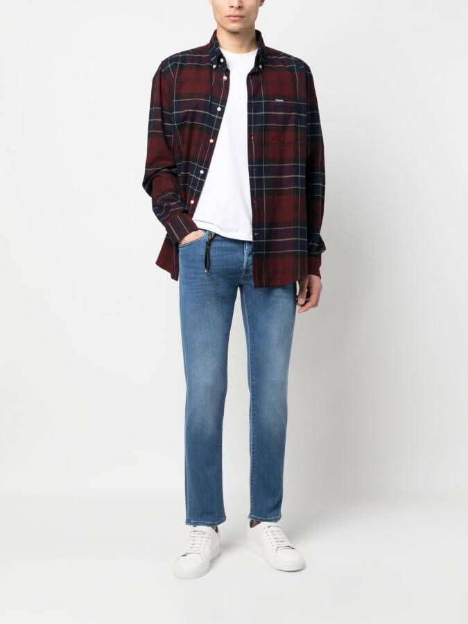 Incotex Jeans met logopatch Blauw