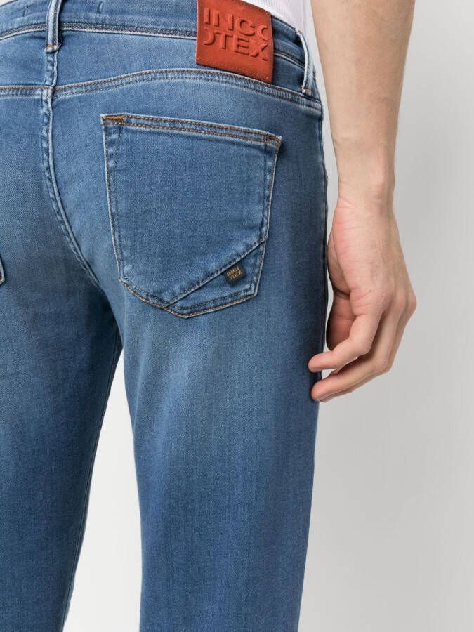 Incotex Jeans met logopatch Blauw