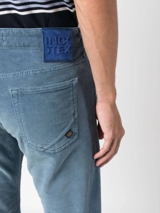 Incotex Jeans met toelopende pijpen Blauw