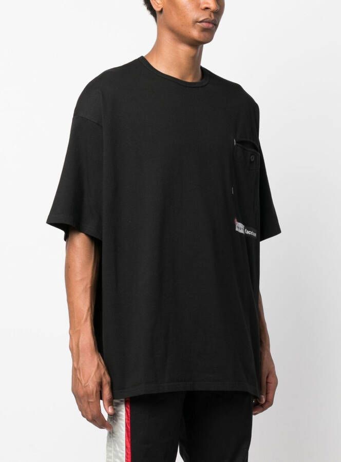 INCOTEX RED X FACETASM T-shirt met logopatch Zwart