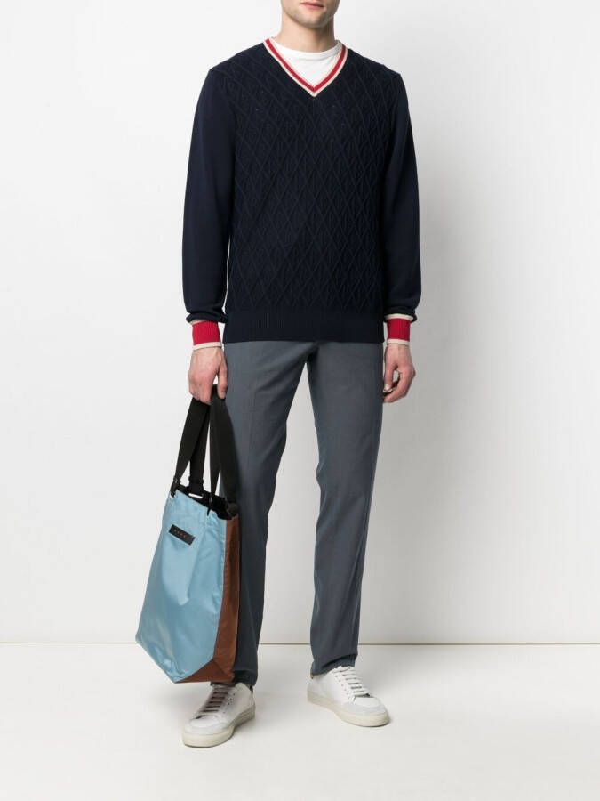 Incotex Pantalon met stippen Blauw