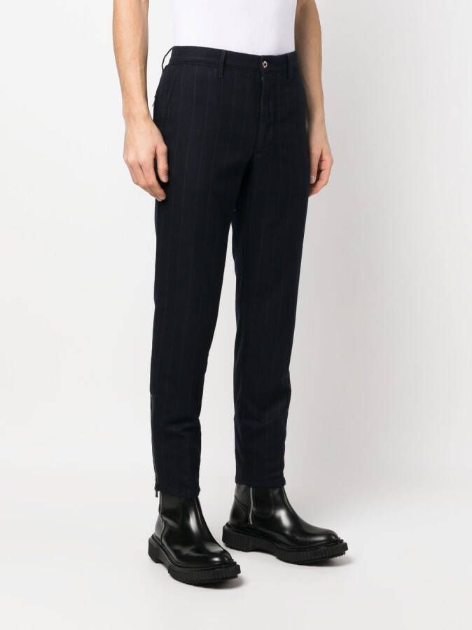 Incotex Broek met krijtstreep Blauw