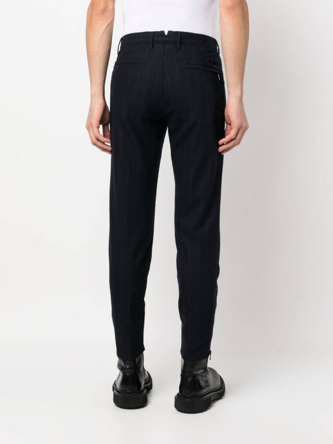 Incotex Broek met krijtstreep Blauw