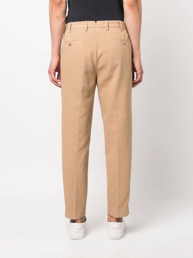 Incotex Broek met geplooid detail Beige