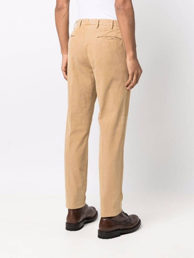 Incotex Ribfluwelen broek Beige