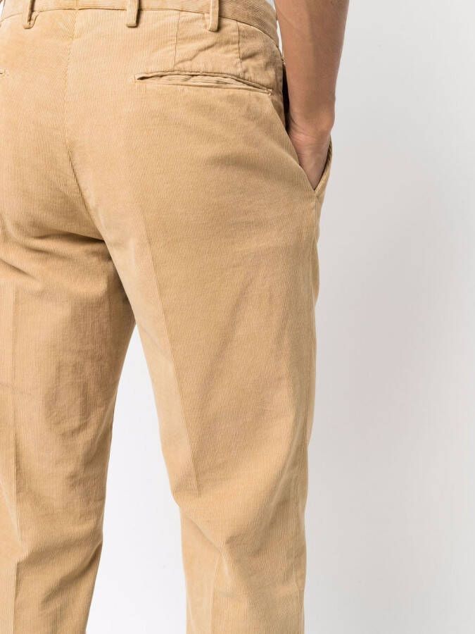 Incotex Ribfluwelen broek Beige