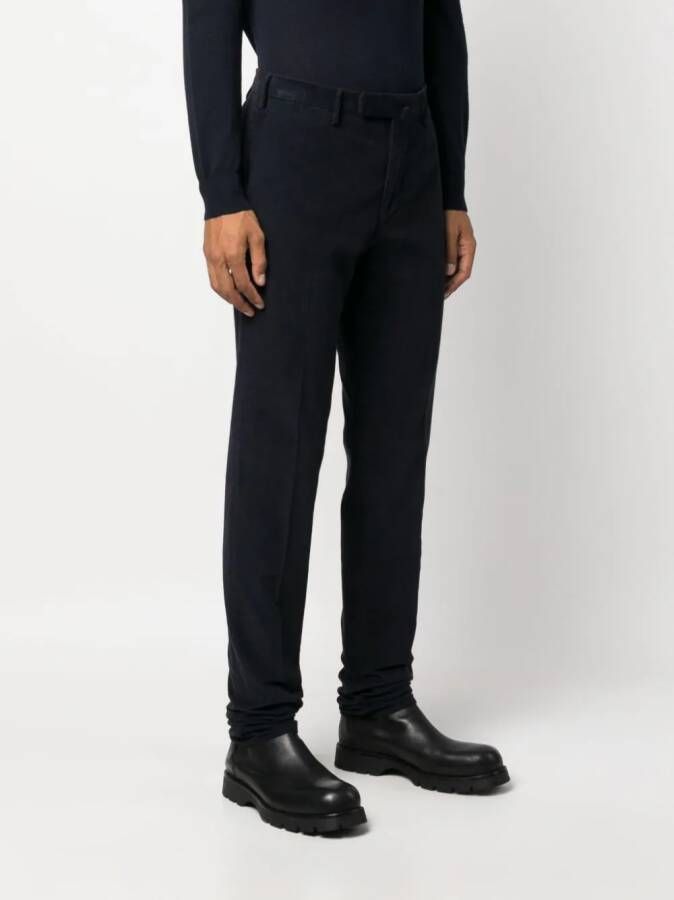 Incotex Ribfluwelen broek Blauw